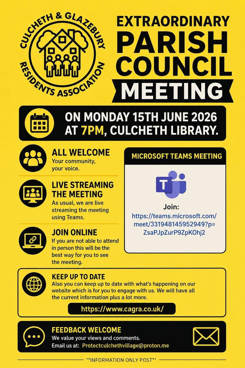 Extraordinary Parish Council Meeting