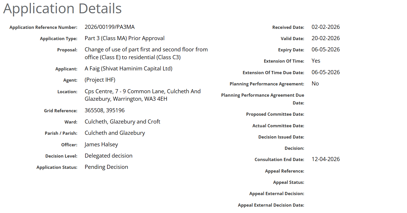 CPS Planning Application 2026/00199/PA3MA